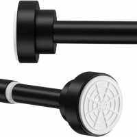 Bara telescopica pentru perdea 125-220 cm, XL, negru, SCL01-BLACK-XL